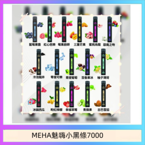 MEHA XBAR 魅嗨 小黑條7000口 拋棄式電子煙·續航持久